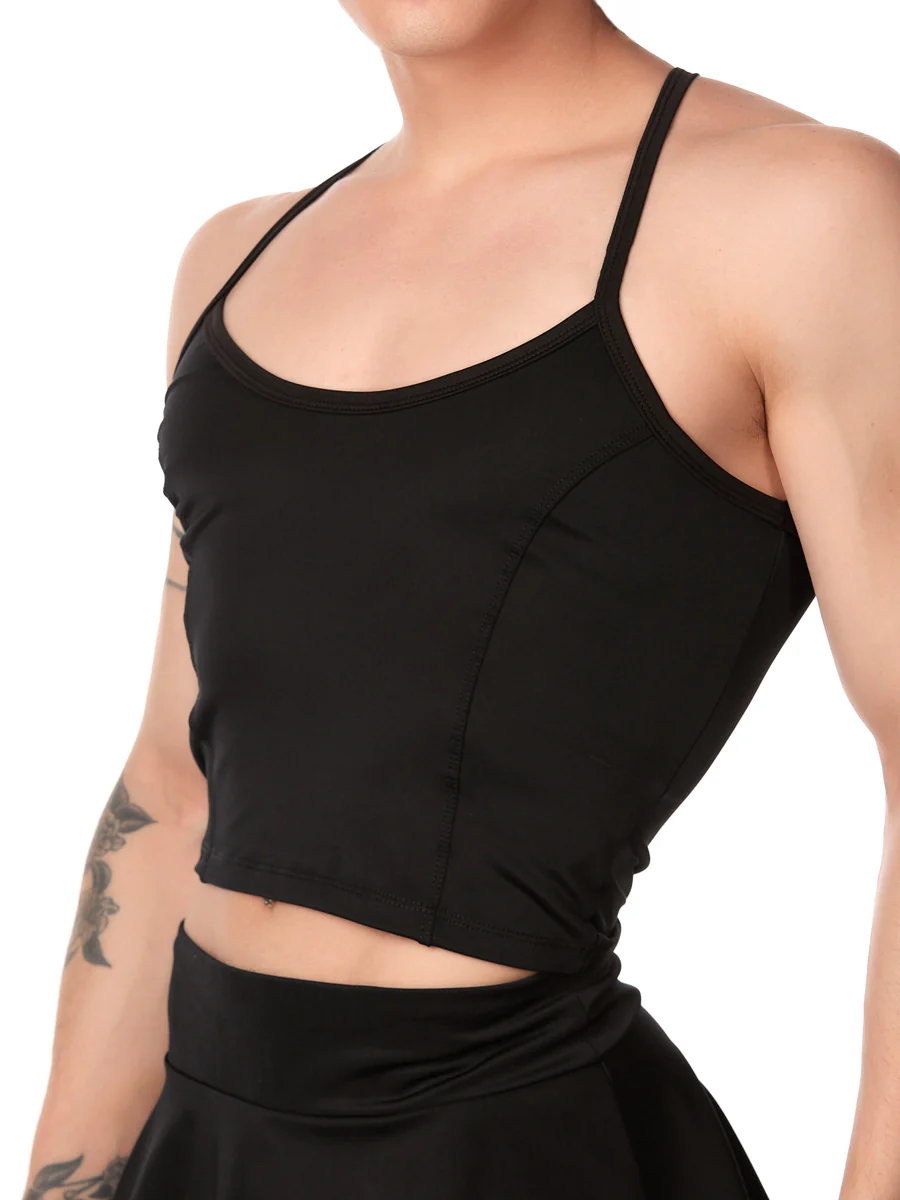 Black Cropped Cami - Image 3