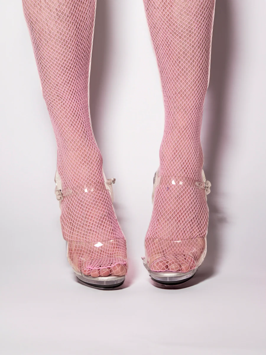 Clear Strappy High Heels - Image 6