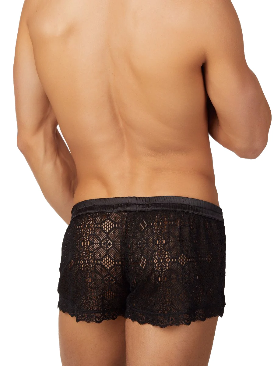 Square-Cut Satin & Lace Shorty - Image 3