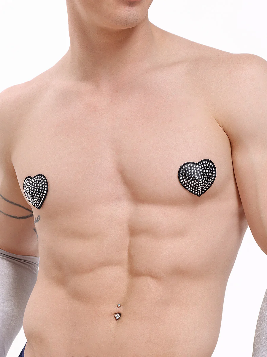 Heart-Shaped Rhinestone Pasties - Image 2