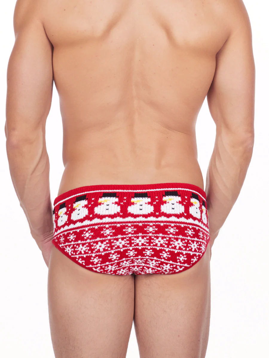 Snowman Knitted Brief - Image 2