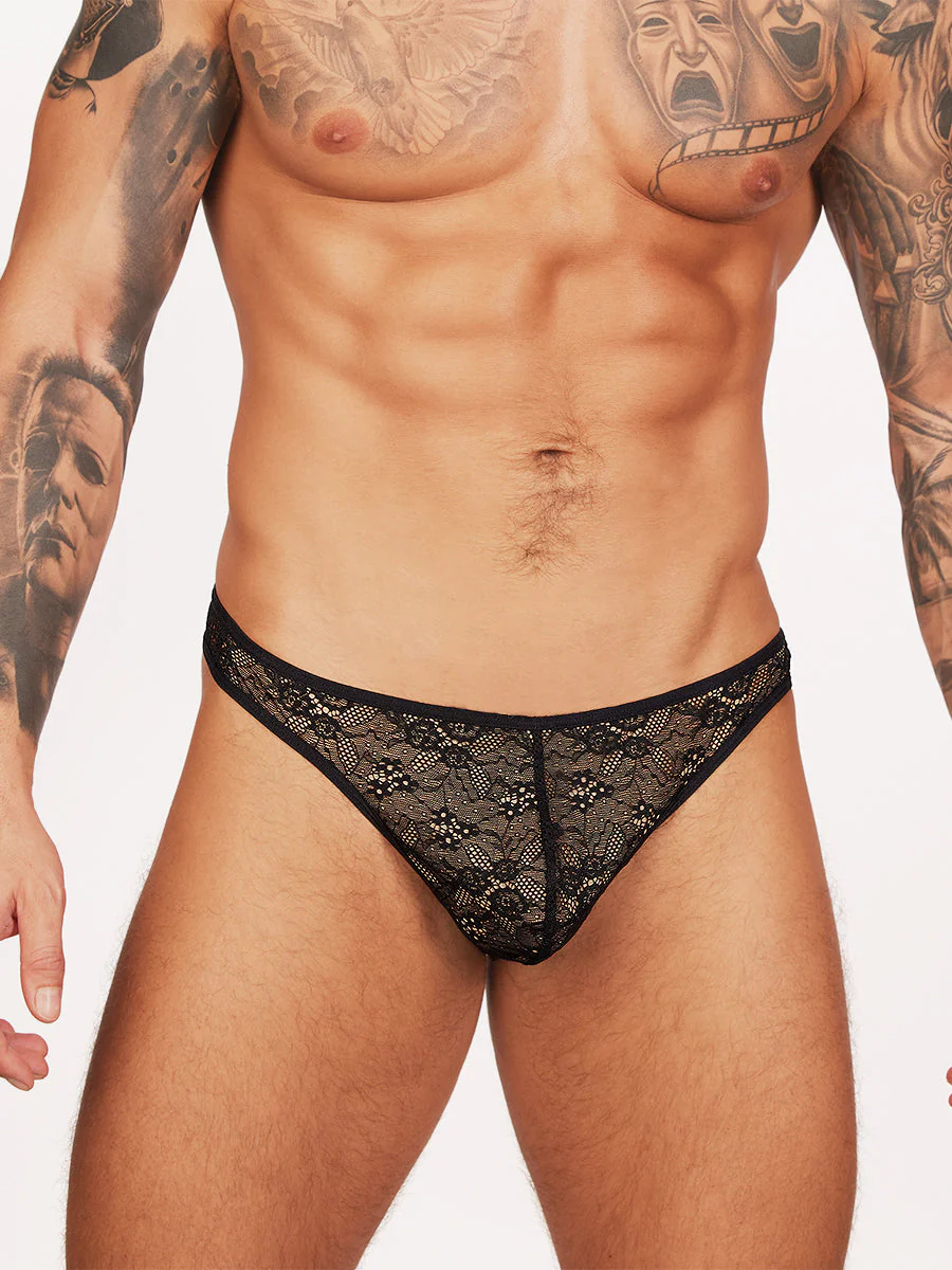 Paris Lace Lined Thong