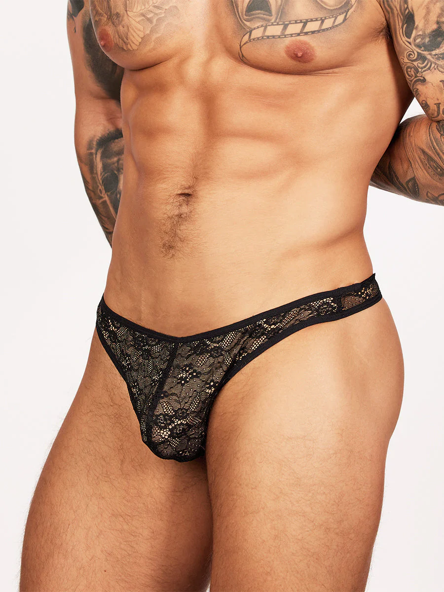 Paris Lace Lined Thong - Image 4