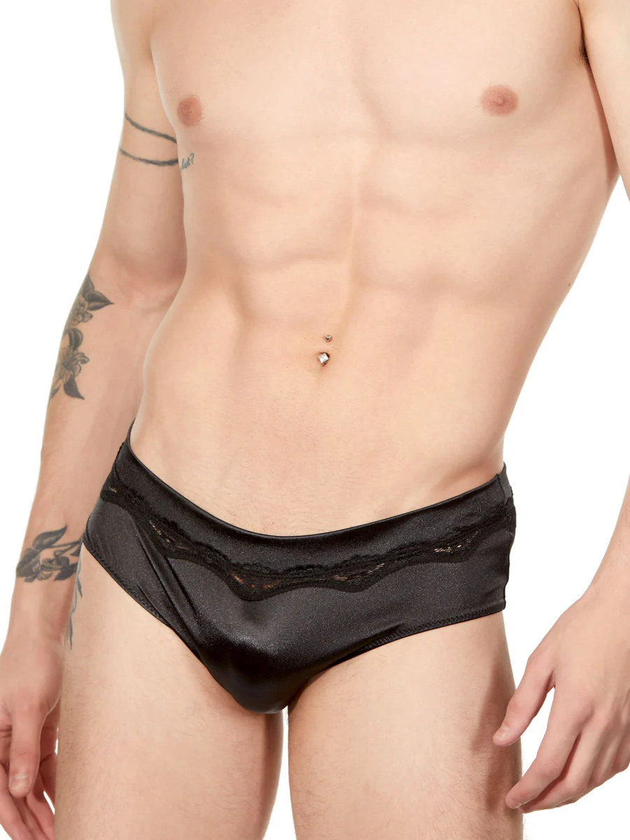 Glossy Satin & Lace Panty