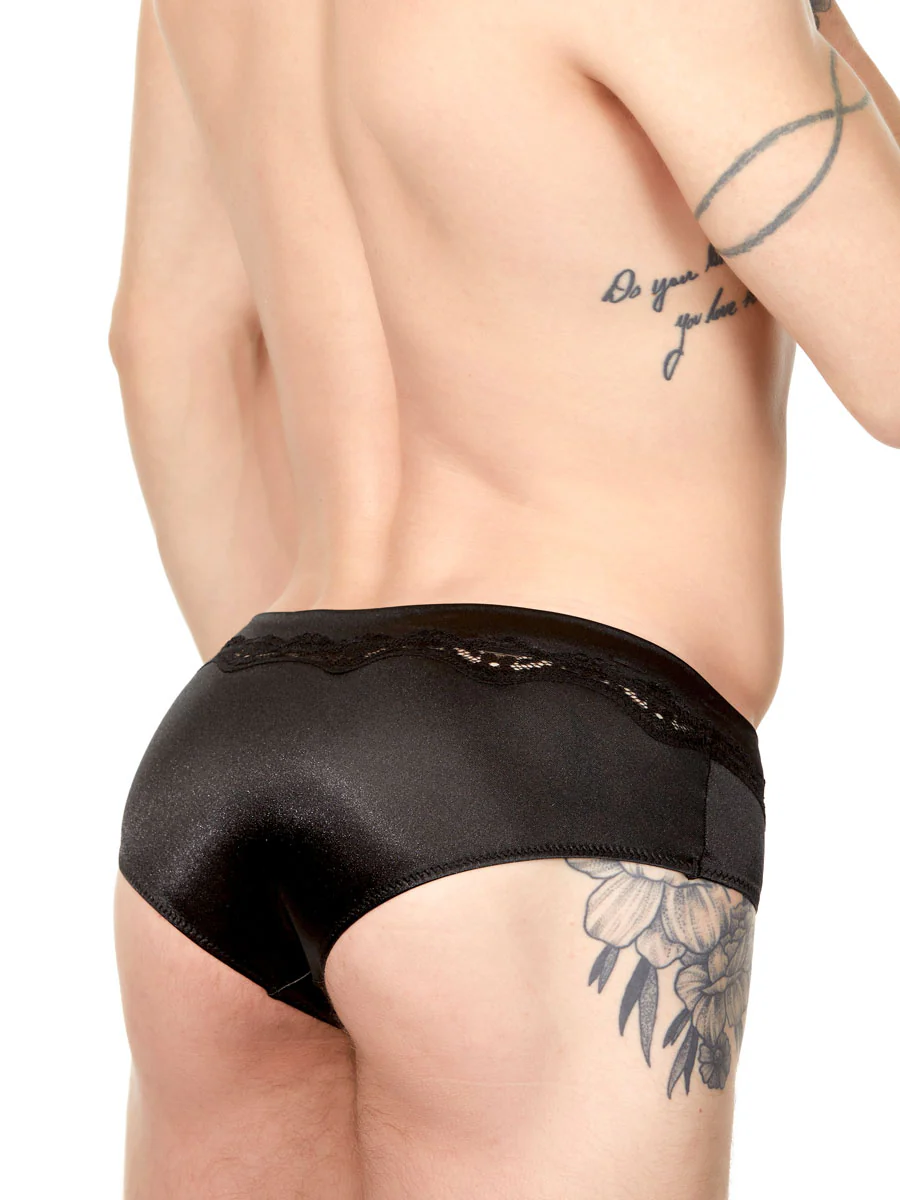 Glossy Satin & Lace Panty - Image 2