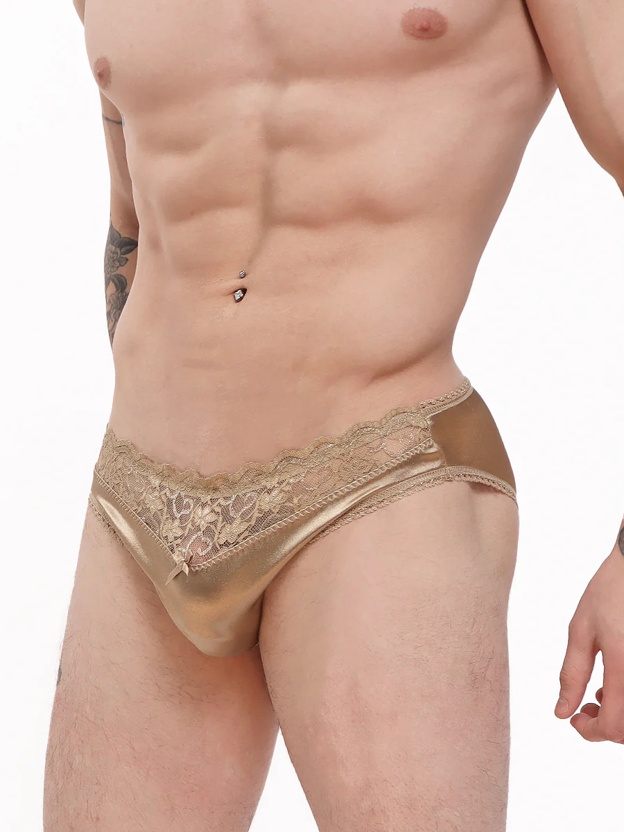 Satin & Lace Bikini Panty - Image 3