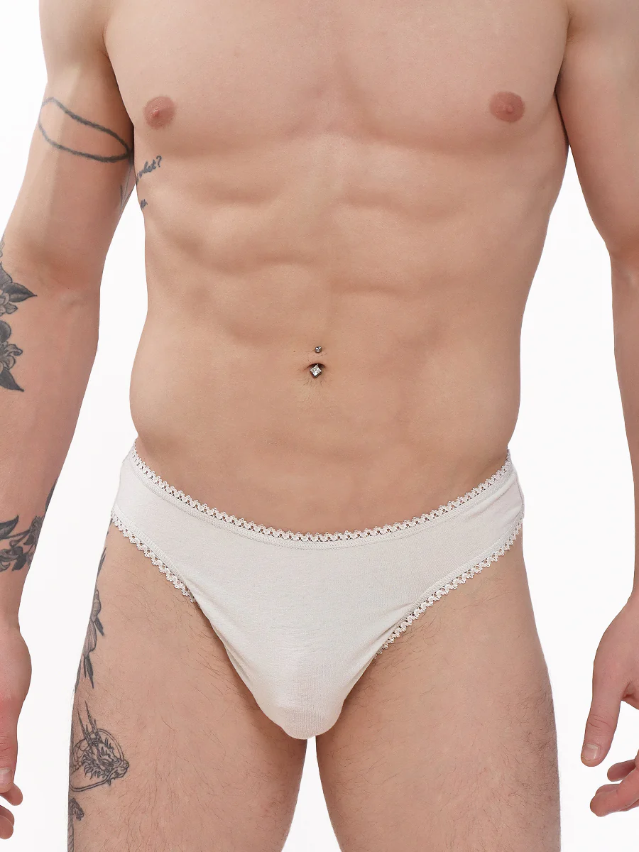 Organic Cotton Picot Thong - Image 3
