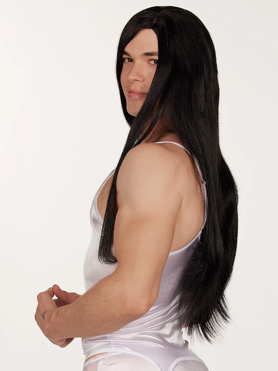 Long Black Straight Wig - Image 2