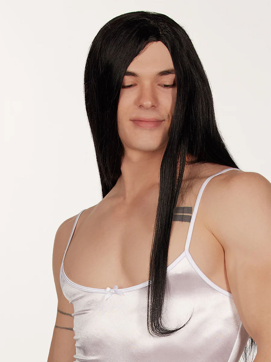Long Black Straight Wig - Image 3