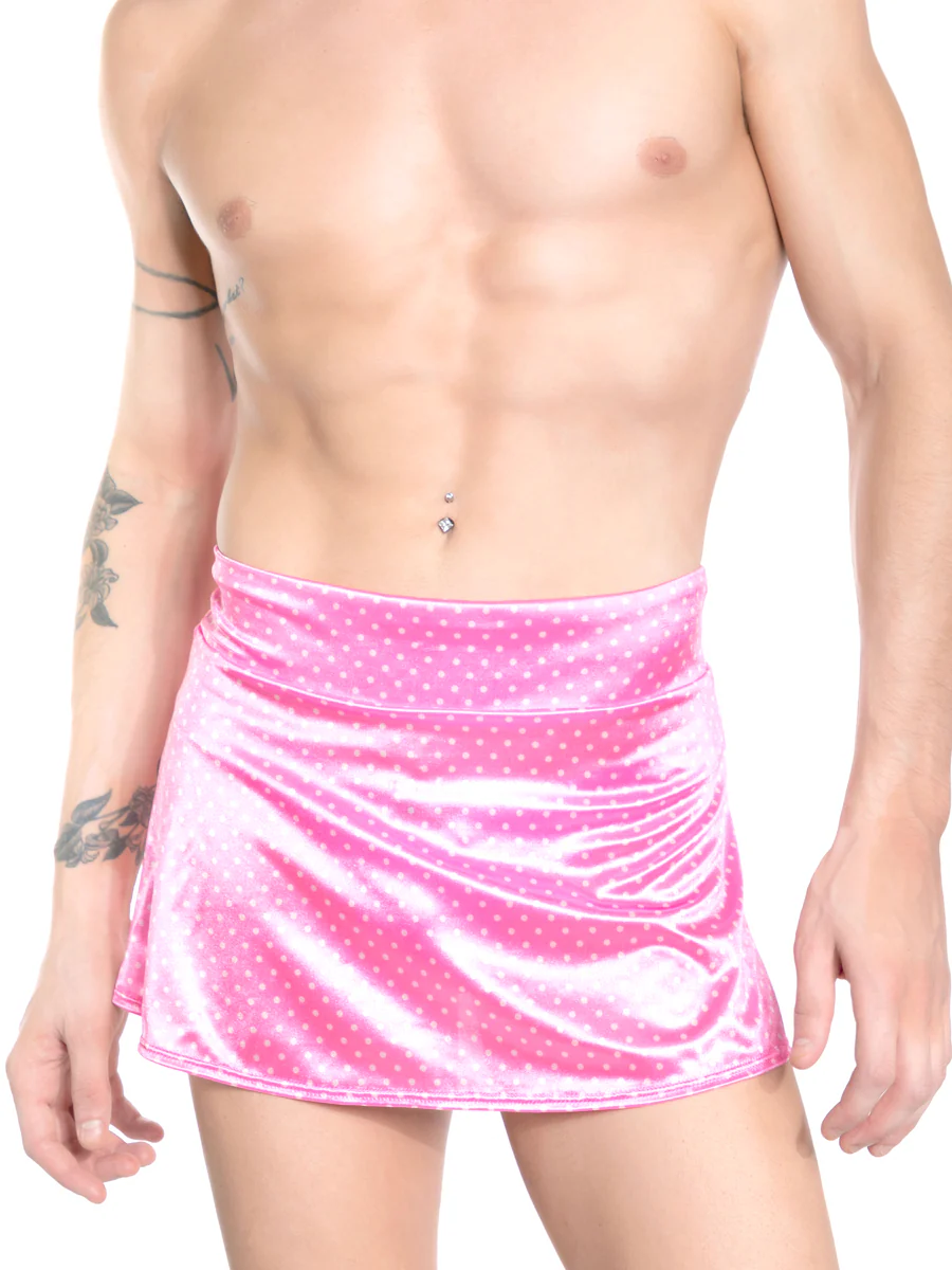 Polka Dot Satin Skirt