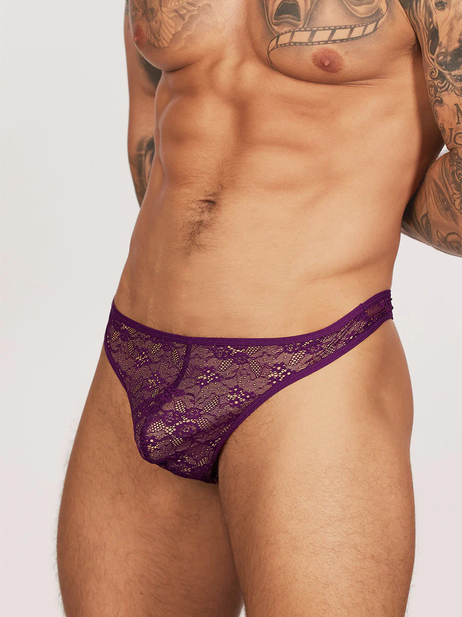 Paris Lace Lined Thong - Image 3