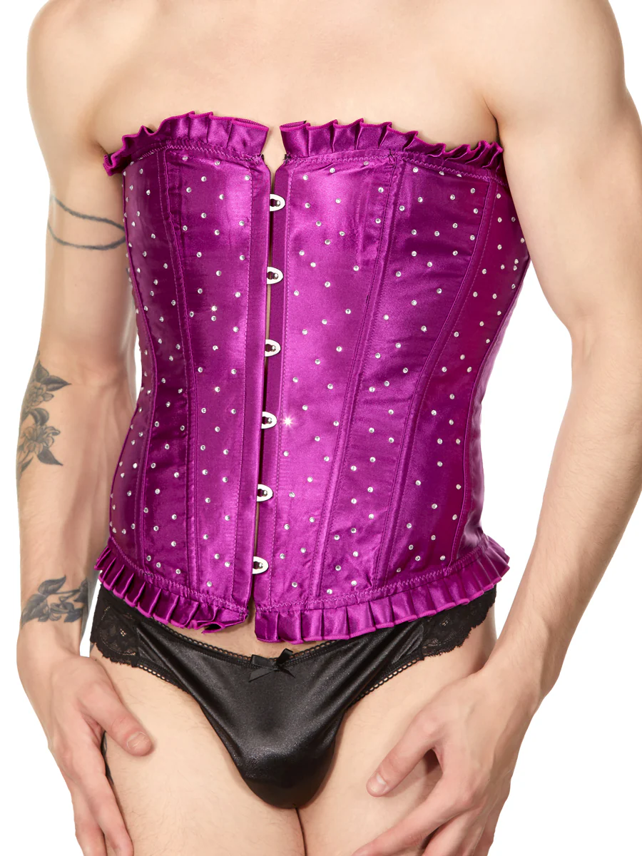 Rhinestone Satin Corset