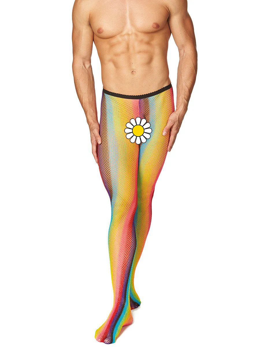 Rainbow Net Pantyhose Tights