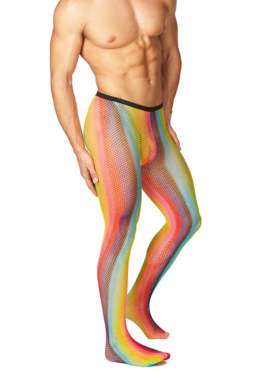 Rainbow Net Pantyhose Tights - Image 2