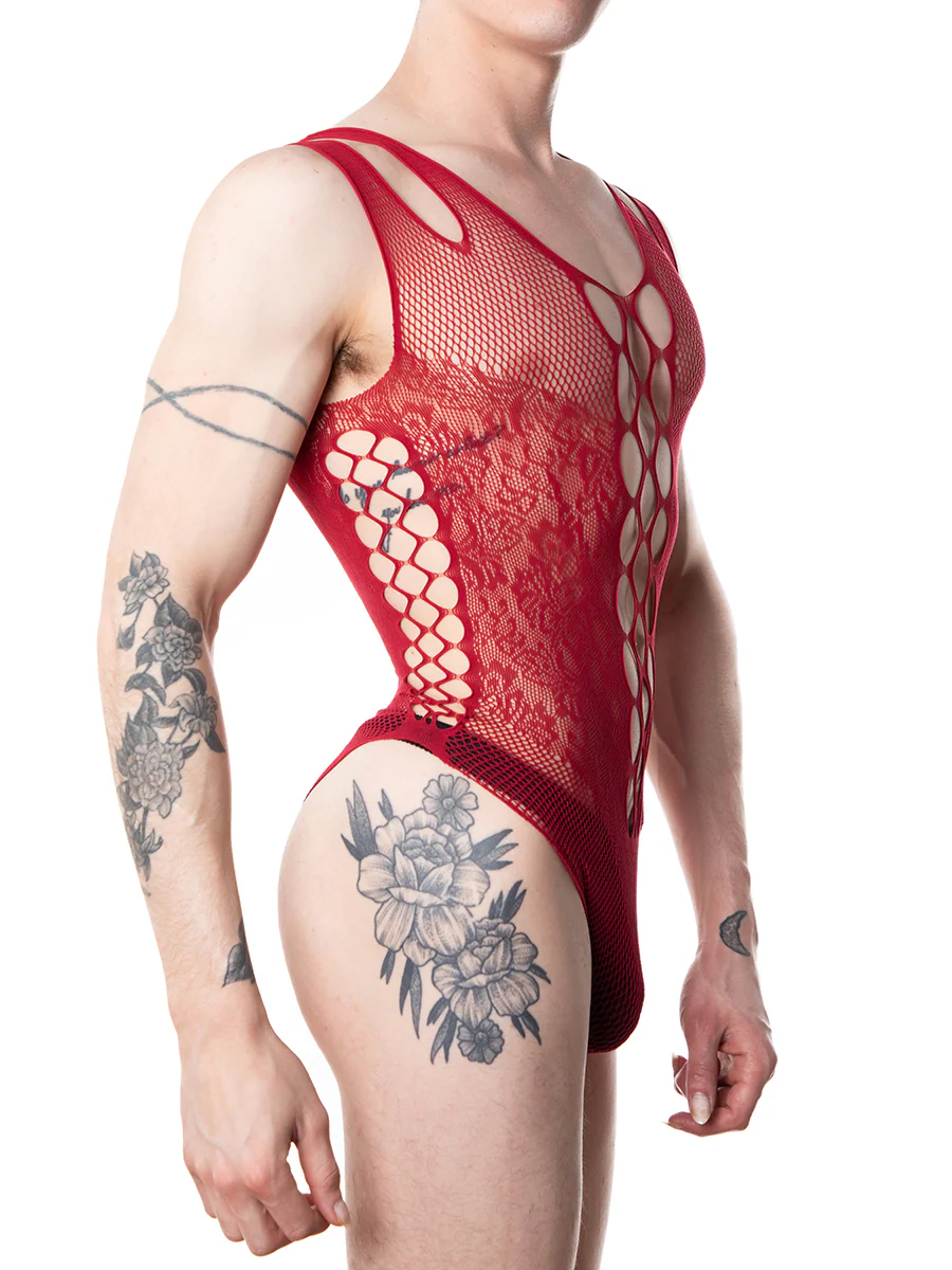 Fishnet and Lace Bodysuit - Image 2