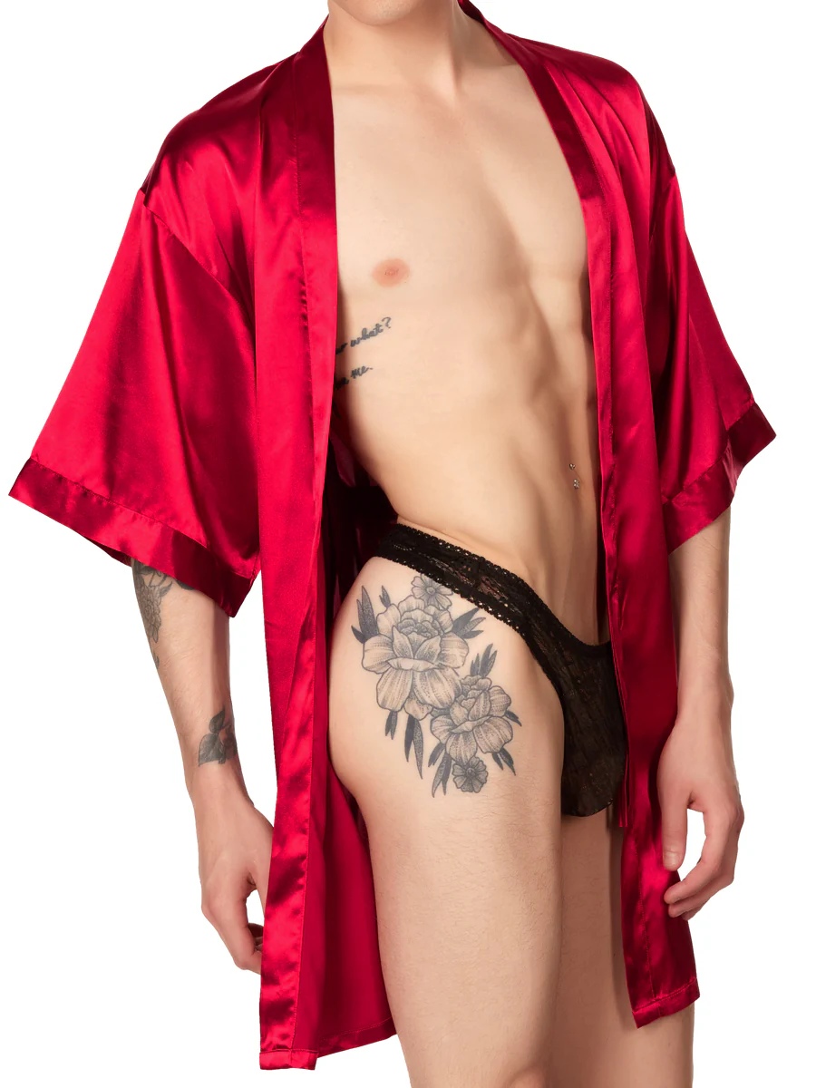 Men's Satin Robe - Image 2