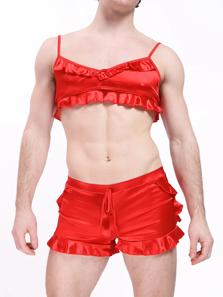 Luxe Satin Ruffle Bra - Image 3