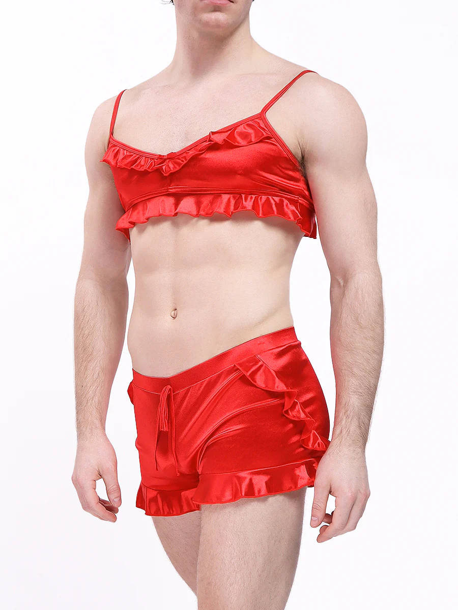Luxe Satin Ruffle Bra - Image 4