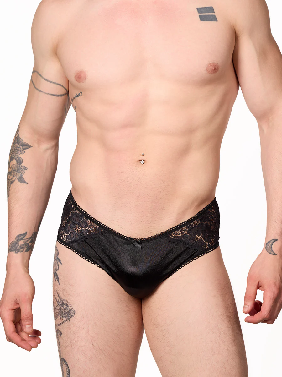 Luxe Satin & Lace Hipster Panty - Image 3