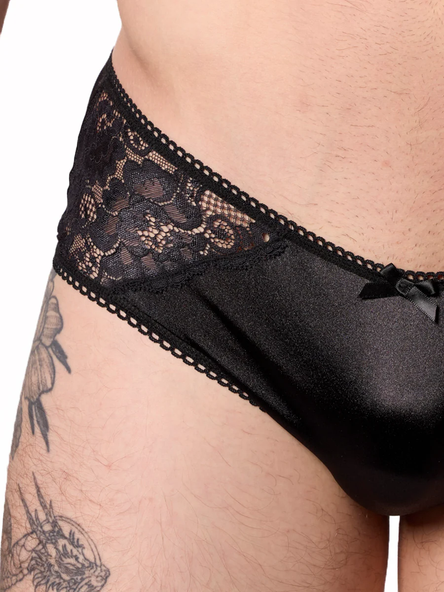 Luxe Satin & Lace Hipster Panty - Image 4