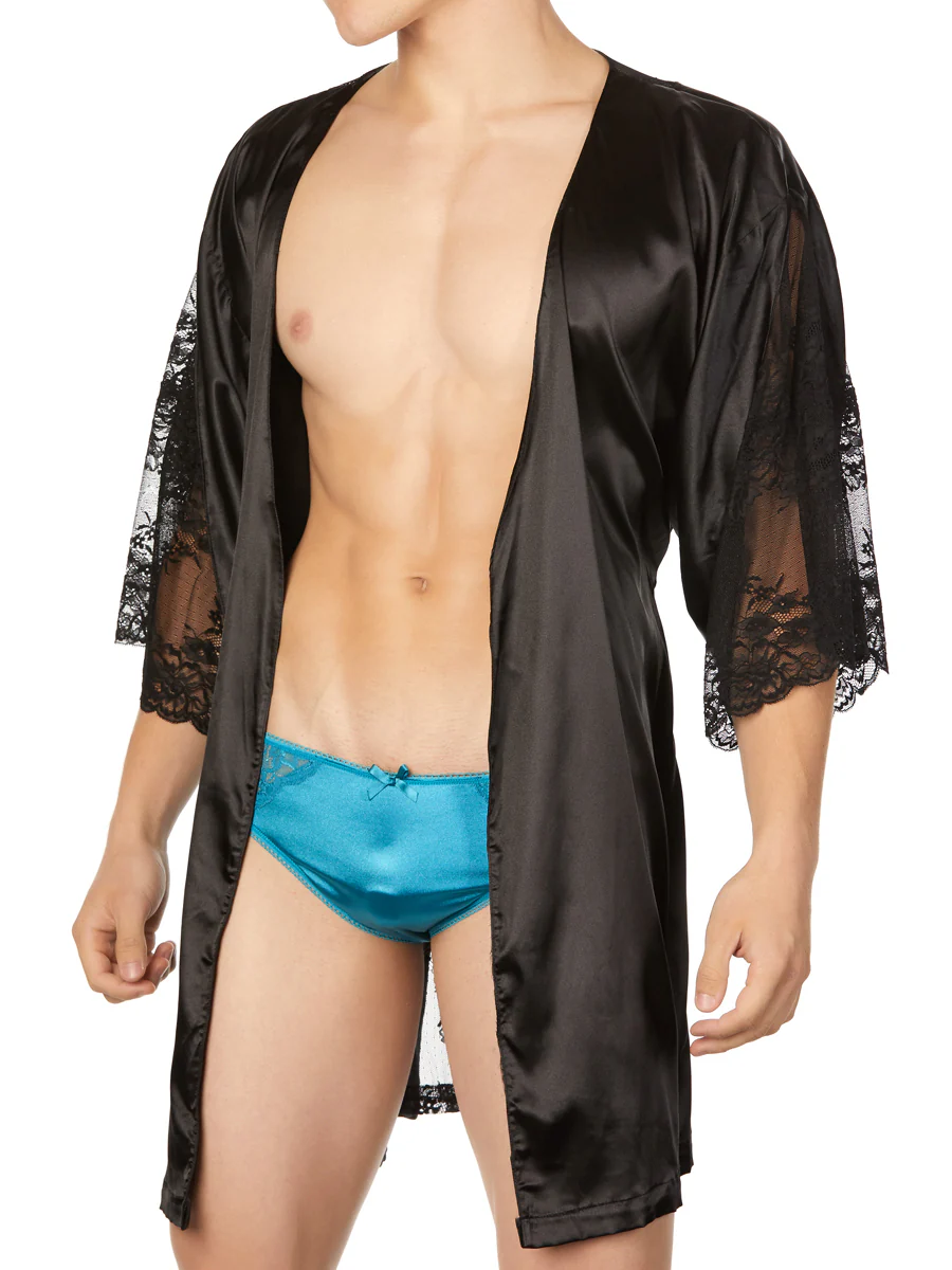 Satin & Lace Robe - Image 4