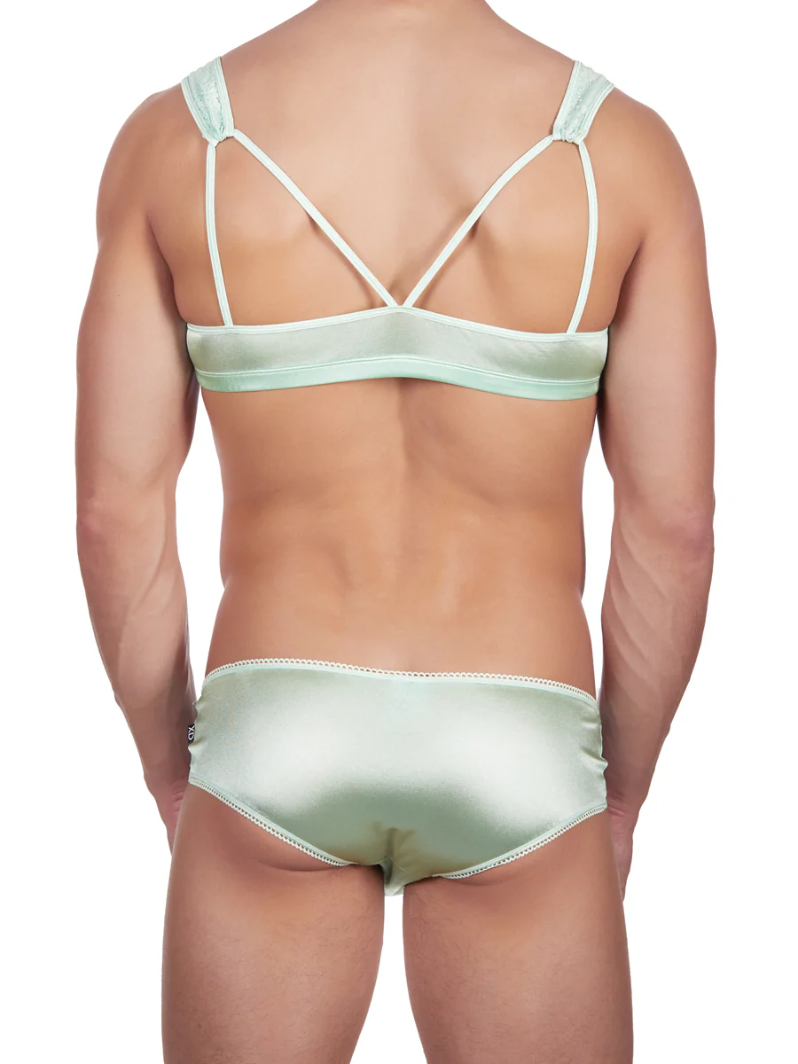 Glistening Satin & Lace Bralette - Image 2