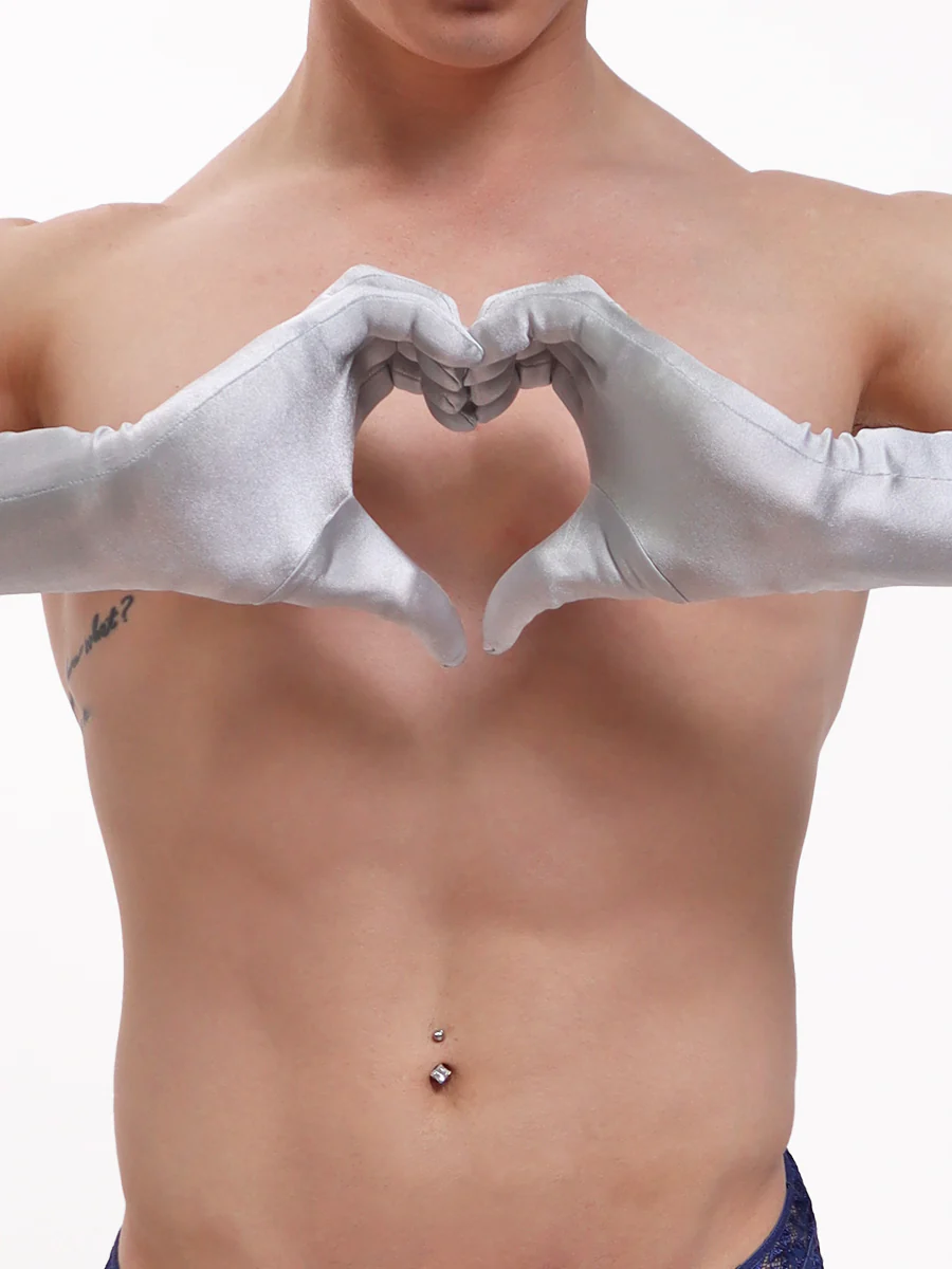 Satin Opera Length Gloves - Image 2