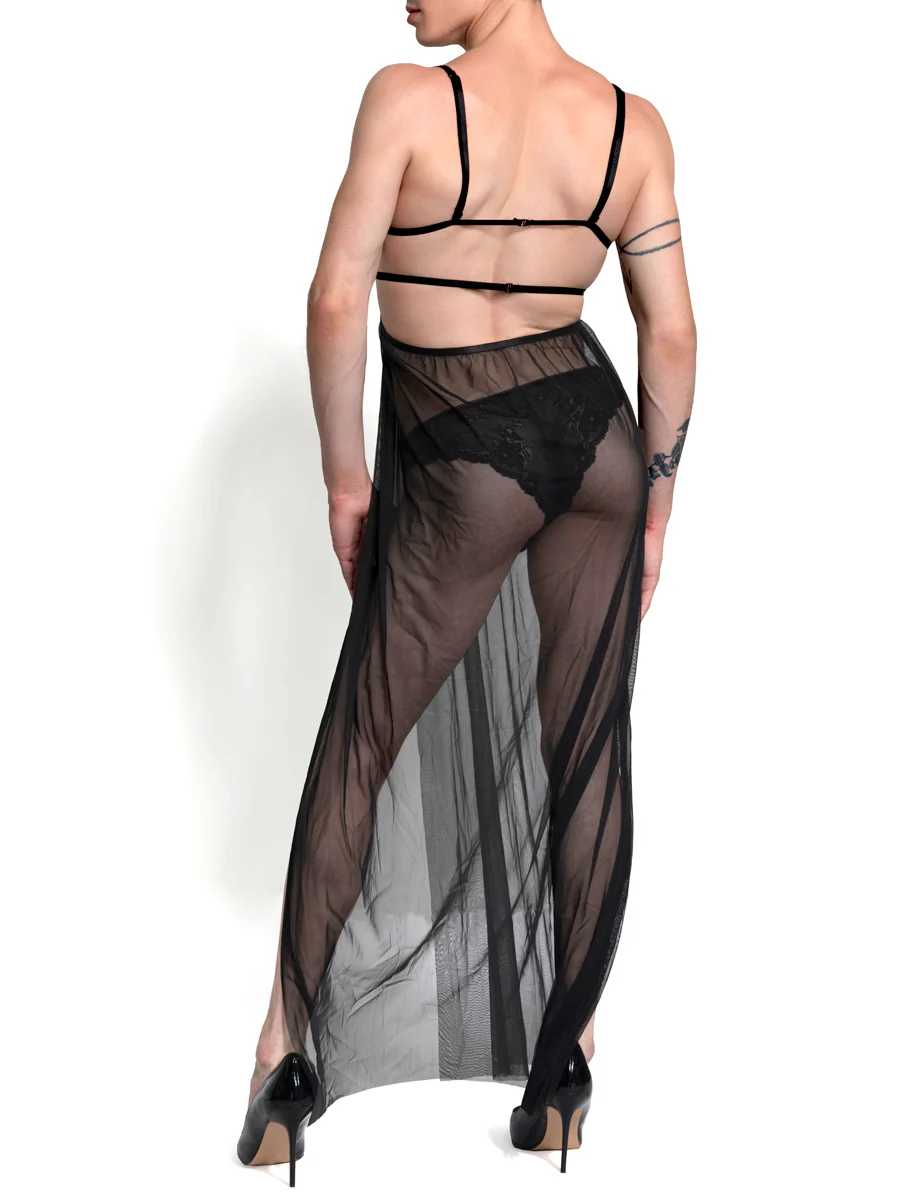 Cage Strap Mesh Gown - Image 2