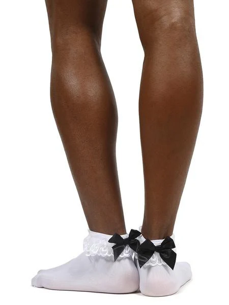 Lace and Bow Ankle Socks - Image 3