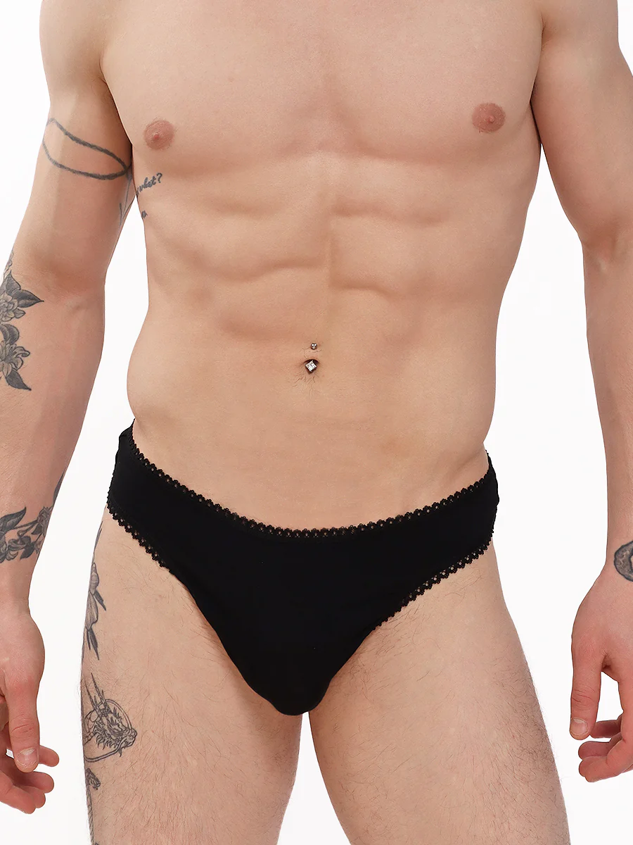 Organic Cotton Picot Thong - Image 2