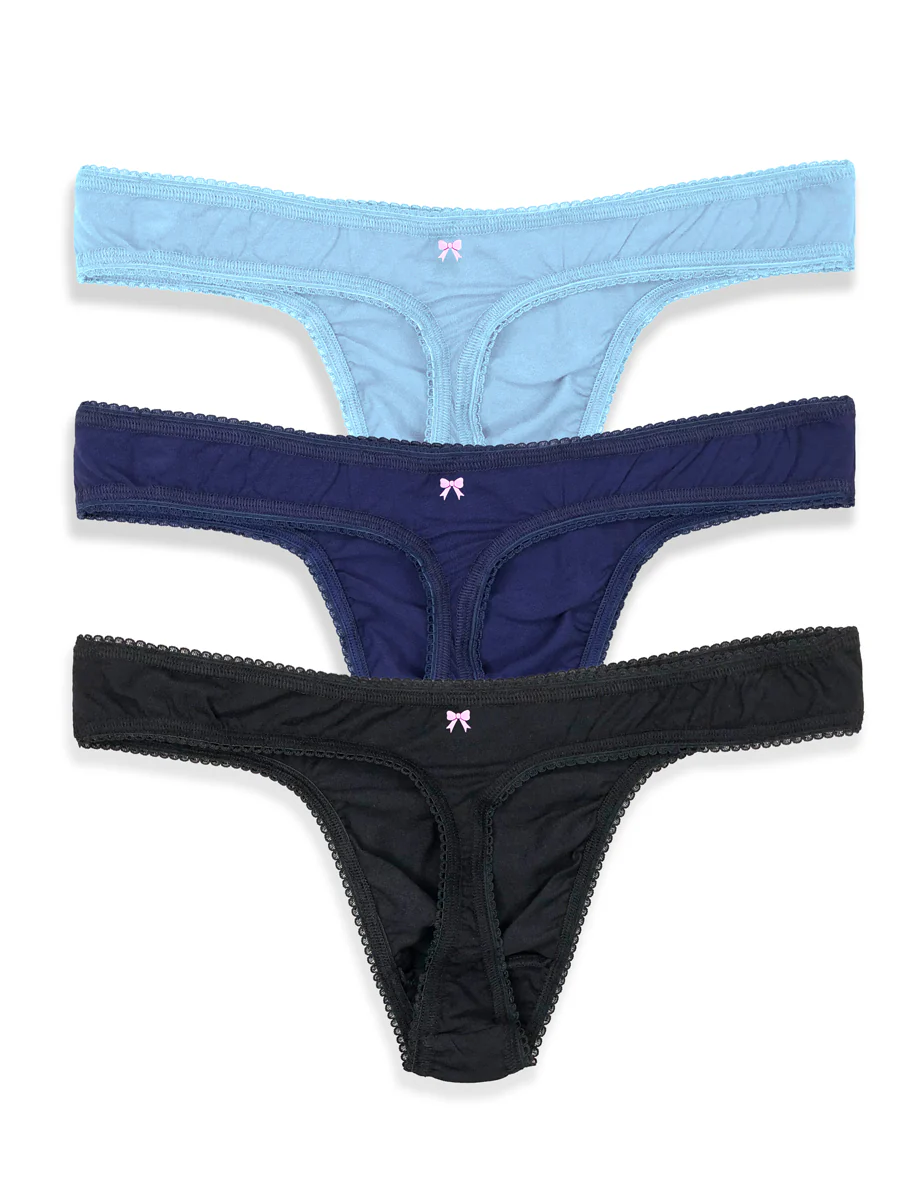Organic Cotton Picot Thong - Image 3