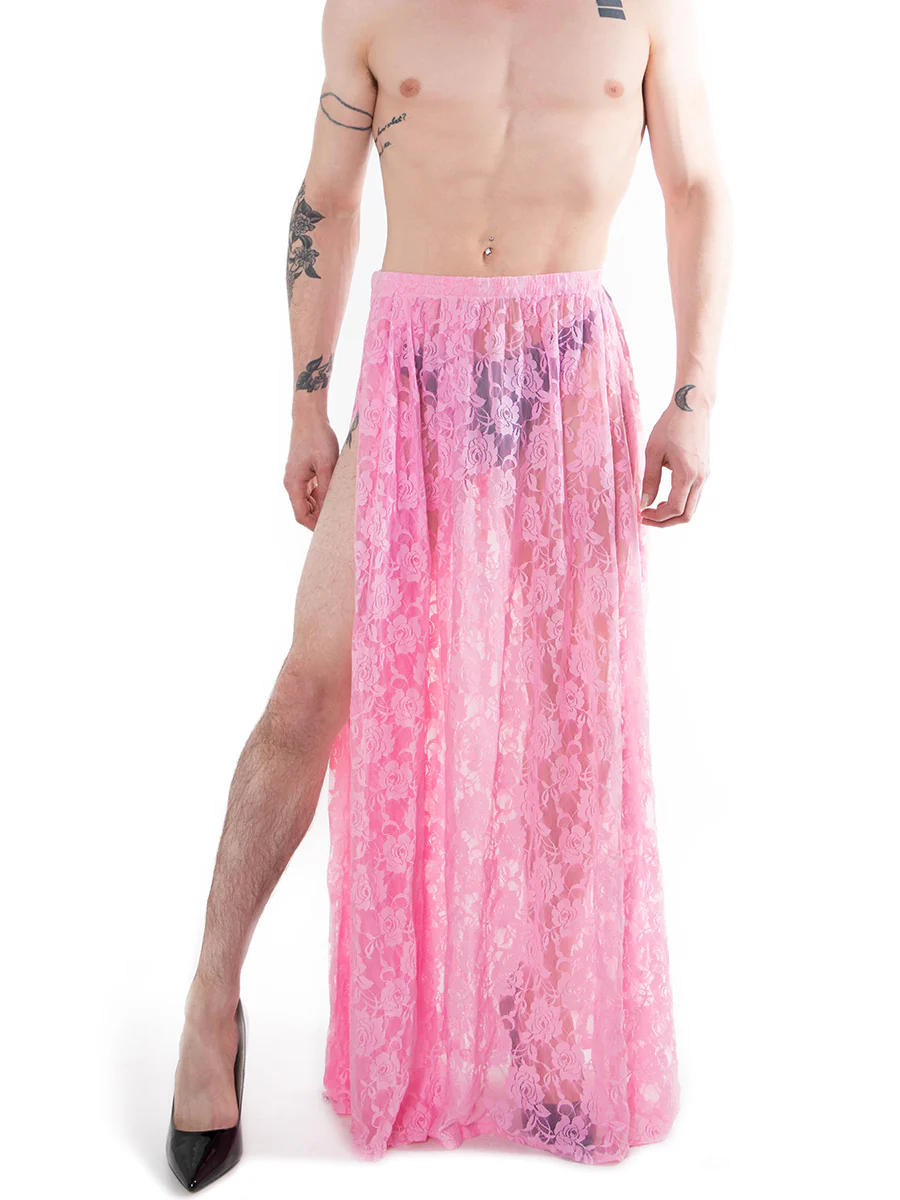 Pink Lace Maxi Skirt - Pre-Order Item