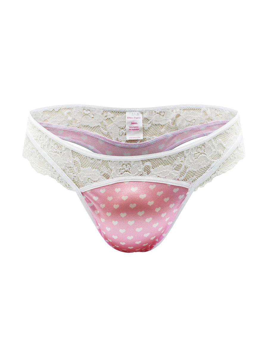 Luxe Satin & Lace Thong - Image 5