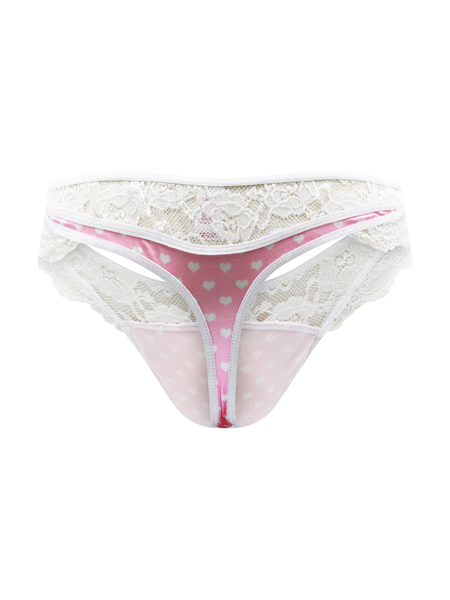 Luxe Satin & Lace Thong - Image 6