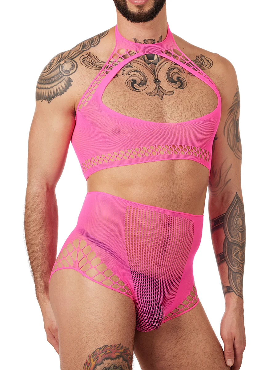 Halter Crop Top & High Waist Panty Set