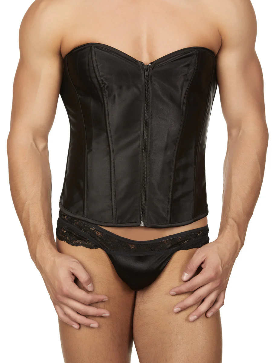 Classic Satin Zipper Corset
